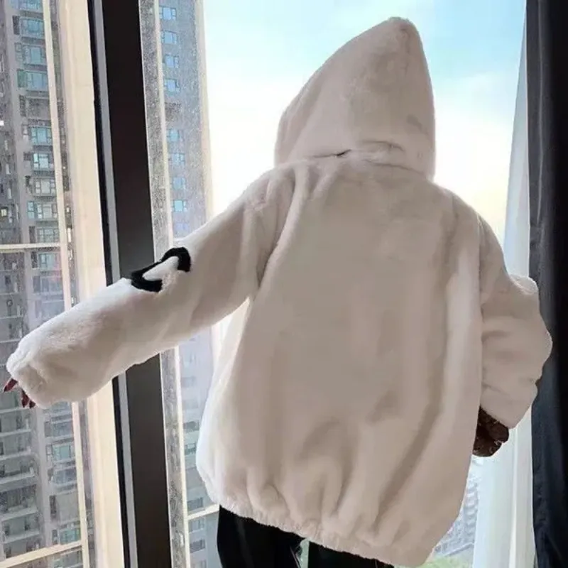 『S-L』最愛の一着 ゆるい ふわふわ 暖かい トレンド カジュアル 若見えアウター