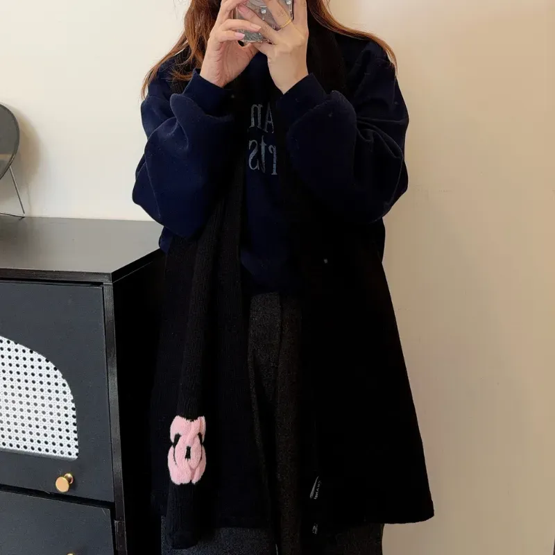 おすすめ 今季も大流行 上品 ファッション ウール 3カラー ニット生地 マフラー