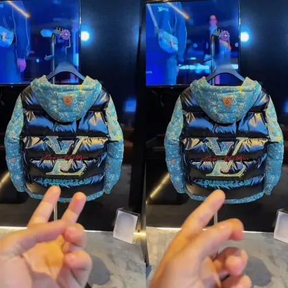 『M-4XL』好感度100％ 質感のいい クール フード付き 切り替え ダウンアウター