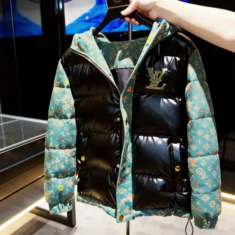 『M-4XL』好感度100％ 質感のいい クール フード付き 切り替え ダウンアウター