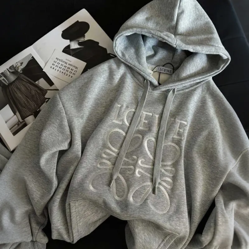 『S-3XL』気質満点 取り入れたい 目立つ ノームコア フード付き 刺繍 パーカー