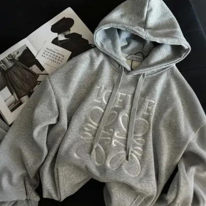 『S-3XL』気質満点 取り入れたい 目立つ ノームコア フード付き 刺繍 パーカー