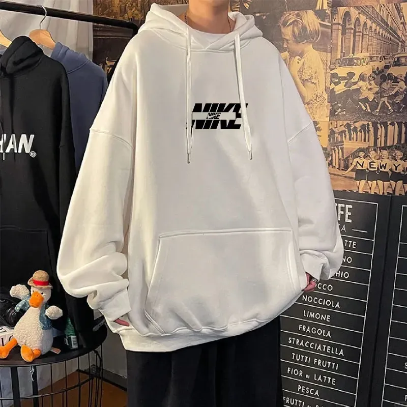 『M-4XL』大活躍 組み合わせやすい シンプル フード付き プリント パーカー