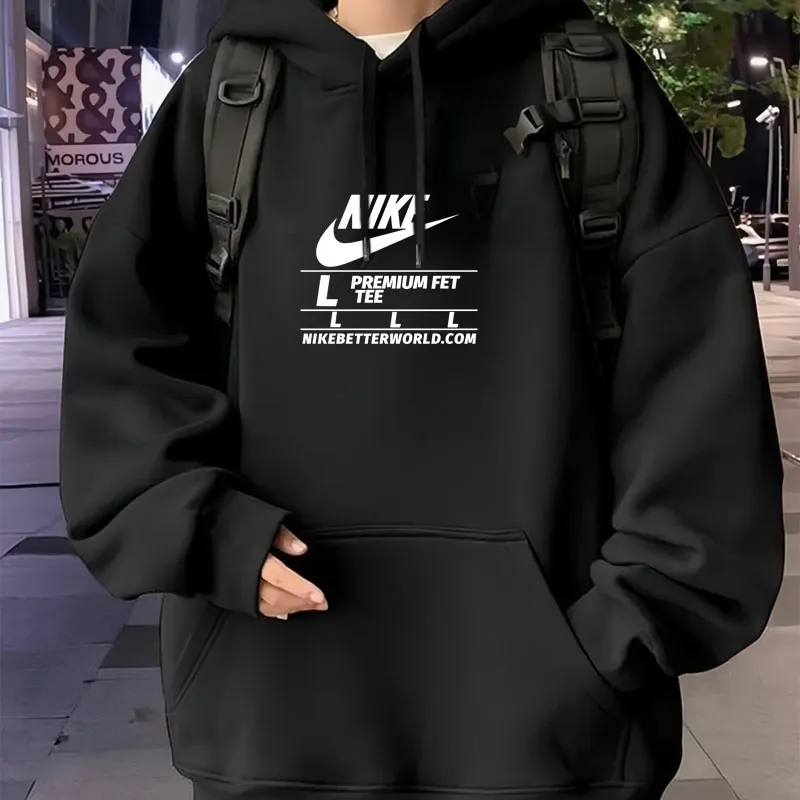 『M-4XL』好感度100％ 質感のいい カジュアル フード付き プリント パーカー