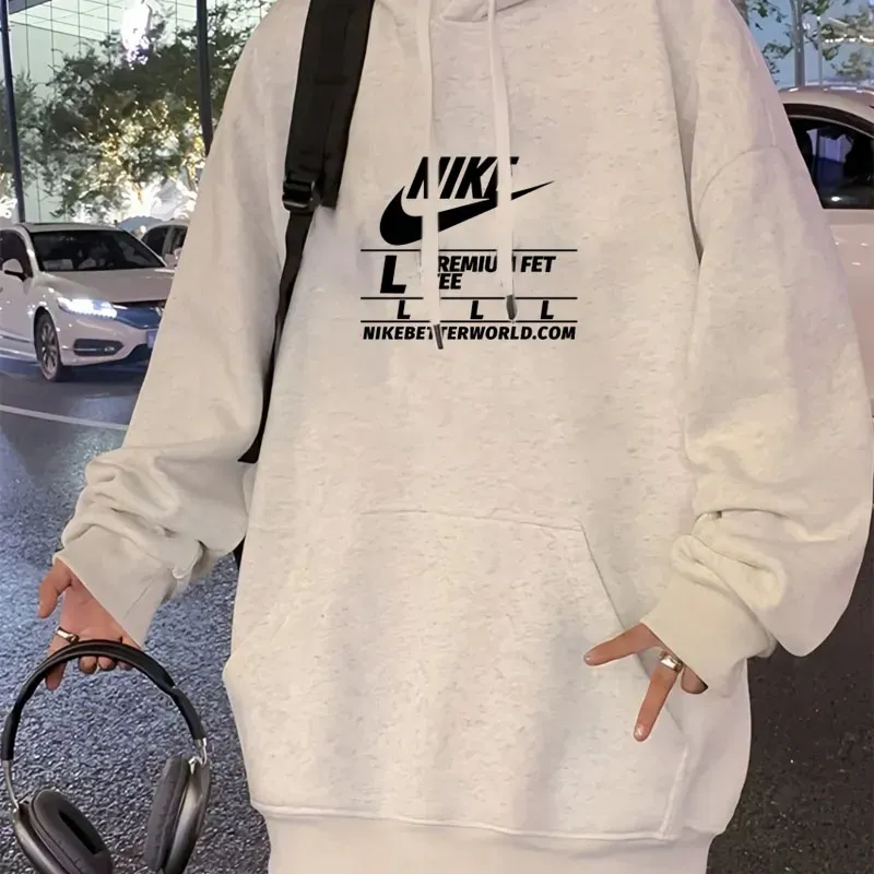 『M-4XL』好感度100％ 質感のいい カジュアル フード付き プリント パーカー