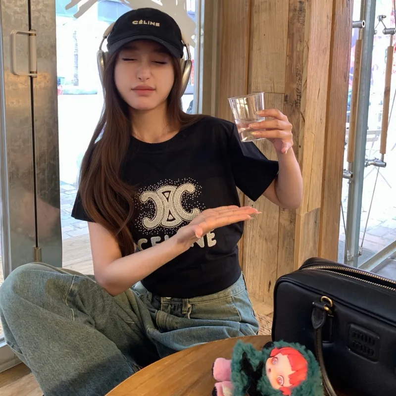 『S-L』話題沸騰中 快適 取り入れたい キレカジ 刺繍 ラウンドネック 半袖 Ｔシャツ