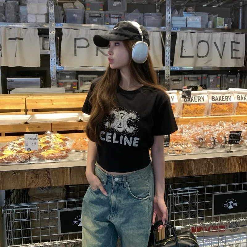 『S-L』話題沸騰中 快適 取り入れたい キレカジ 刺繍 ラウンドネック 半袖 Ｔシャツ