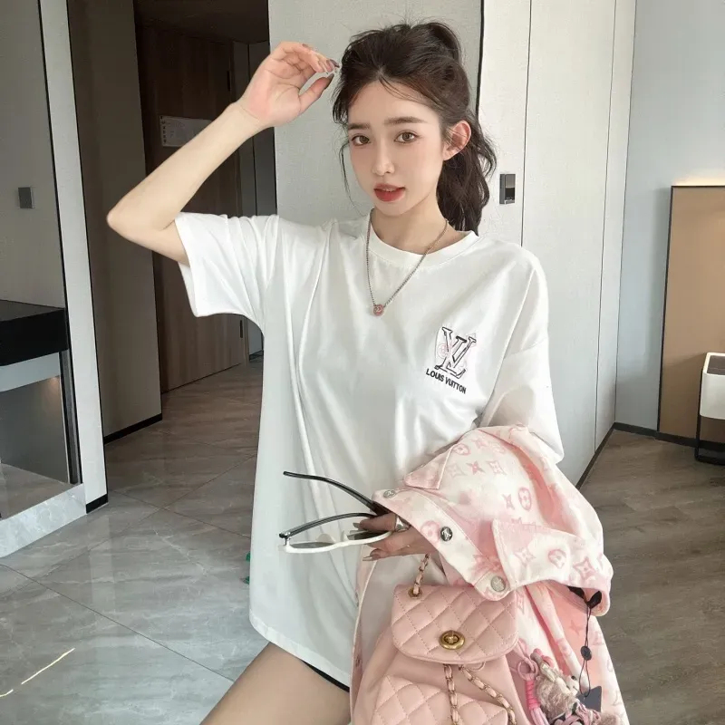 『S-L』人気爆発中 着回し最強 モード 快適 ラウンドネック 刺繍 半袖 Ｔシャツ