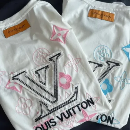 『S-L』人気爆発中 着回し最強 モード 快適 ラウンドネック 刺繍 半袖 Ｔシャツ