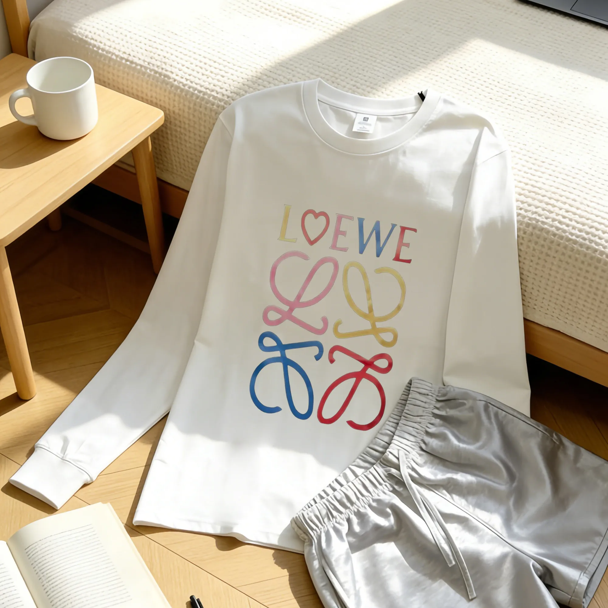 『S-2XL』おすすめ 質感のいい 大人らしい おしゃれ プリント 長袖Tシャツ