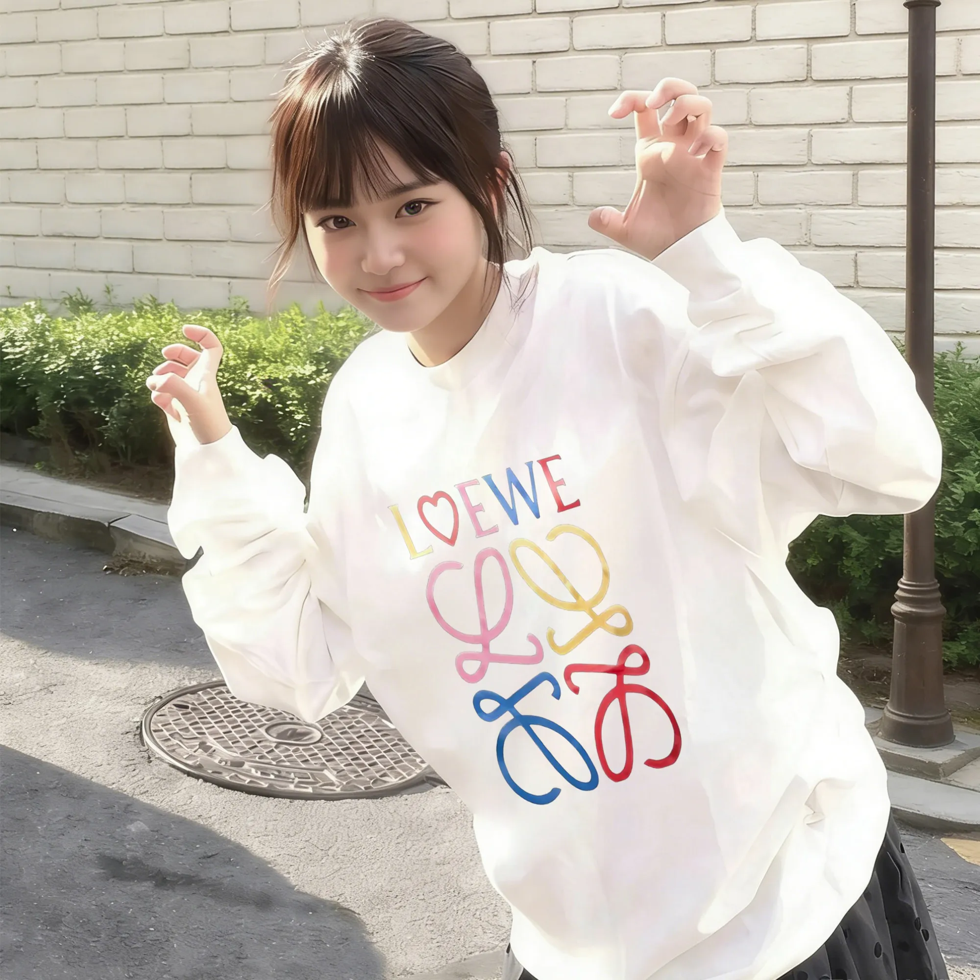 『S-2XL』おすすめ 質感のいい 大人らしい おしゃれ プリント 長袖Tシャツ