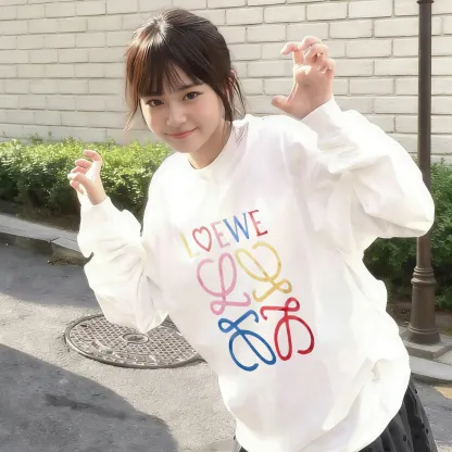 『S-2XL』おすすめ 質感のいい 大人らしい おしゃれ プリント 長袖Tシャツ