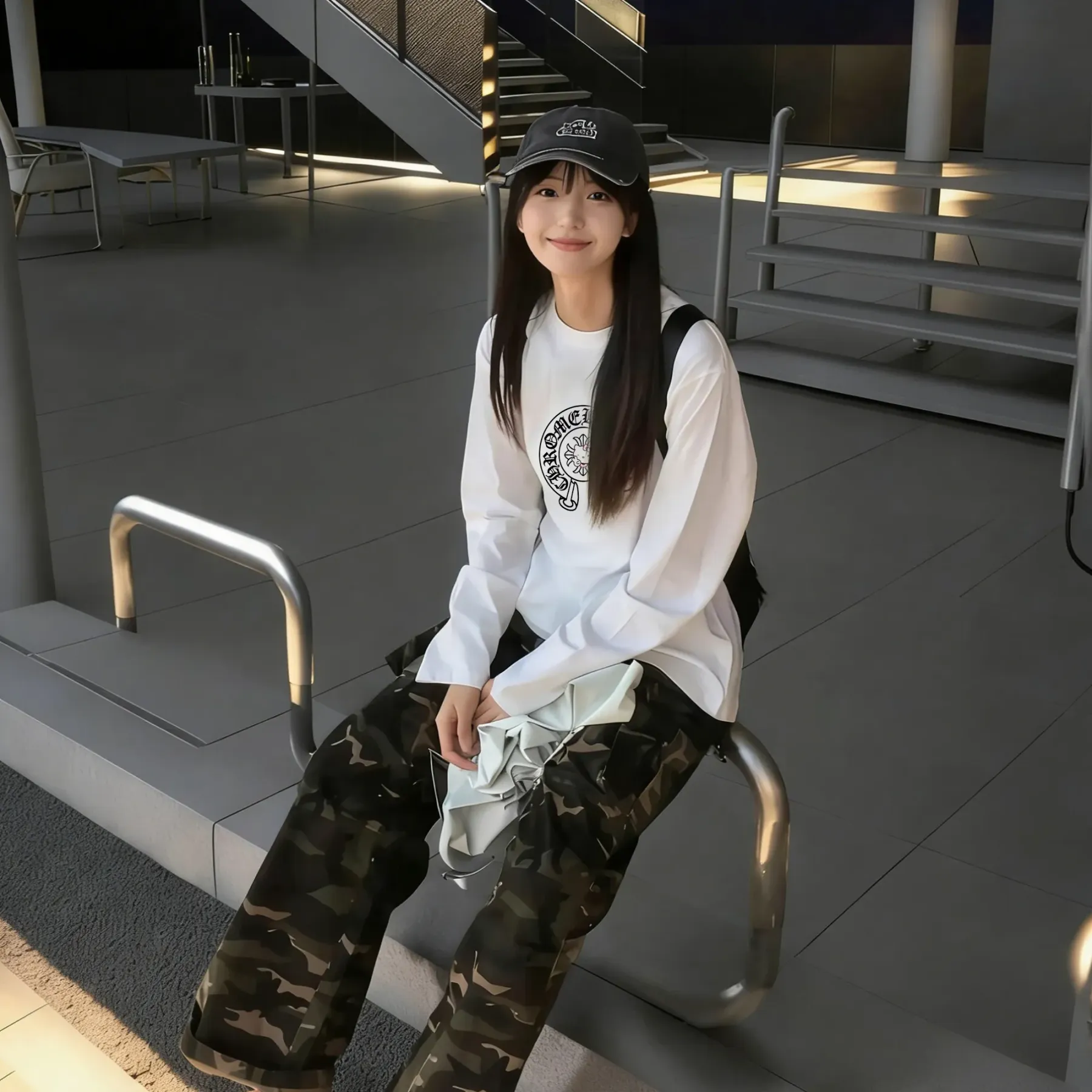 『S-5XL』話題沸騰中 快適 ストリート系 プリント 長袖Tシャツ
