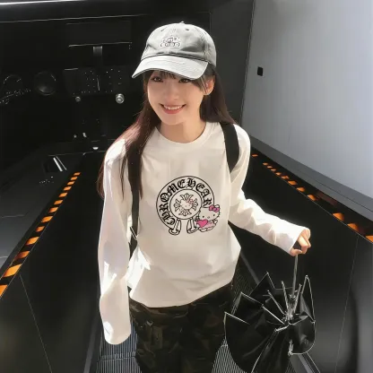 『S-5XL』話題沸騰中 快適 ストリート系 プリント 長袖Tシャツ