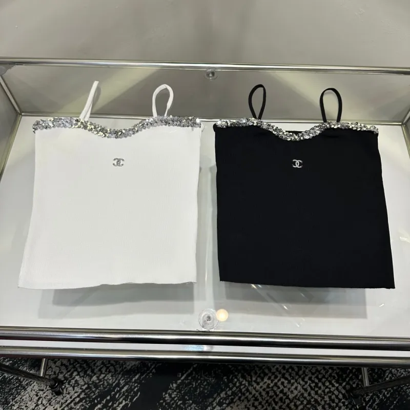 『フリーサイズ』目立つ 気質満点 セクシー ニット キャミソール スパンコール Ｔシャツ
