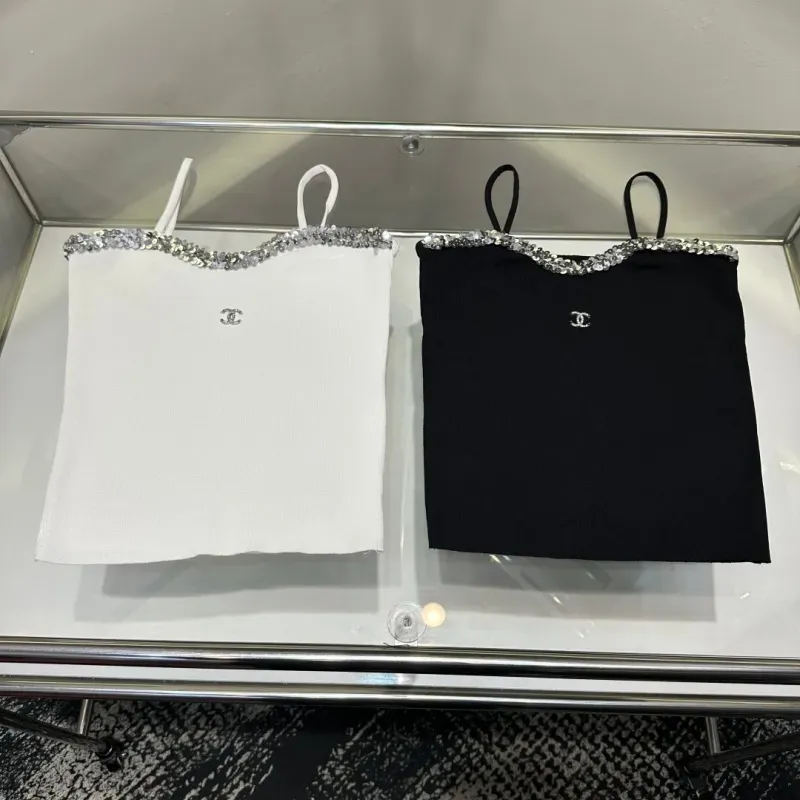 『フリーサイズ』目立つ 気質満点 セクシー ニット キャミソール スパンコール Ｔシャツ