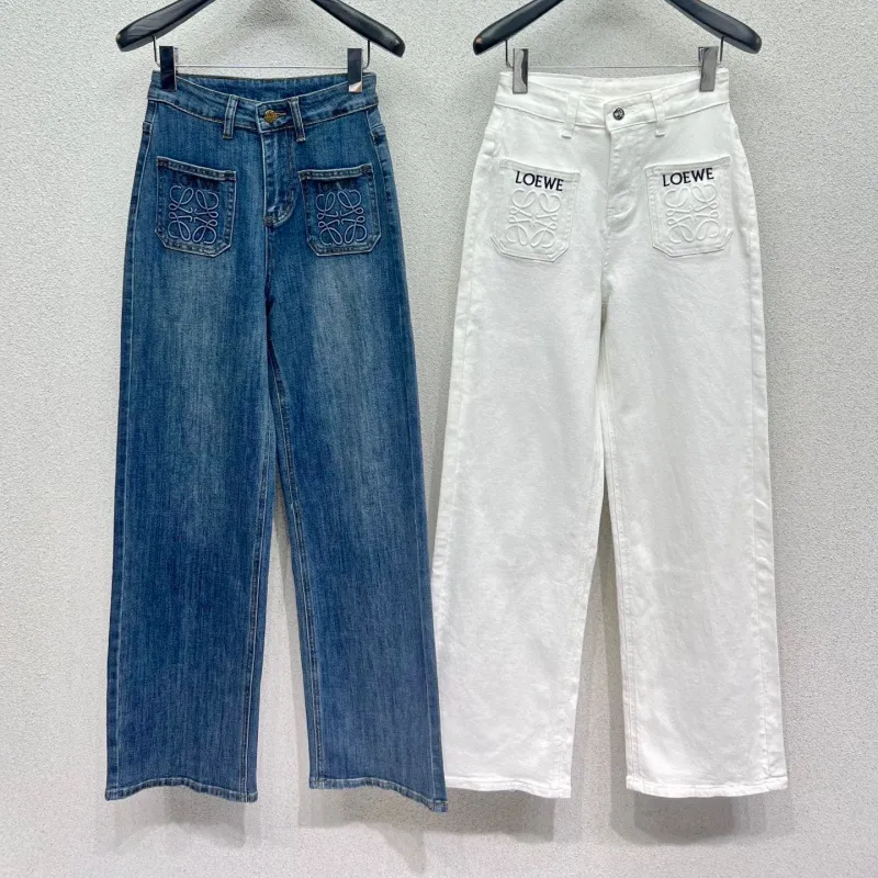 『S-L』人気爆発中 着回し最強 シンプル 刺繍 デニム パンツ