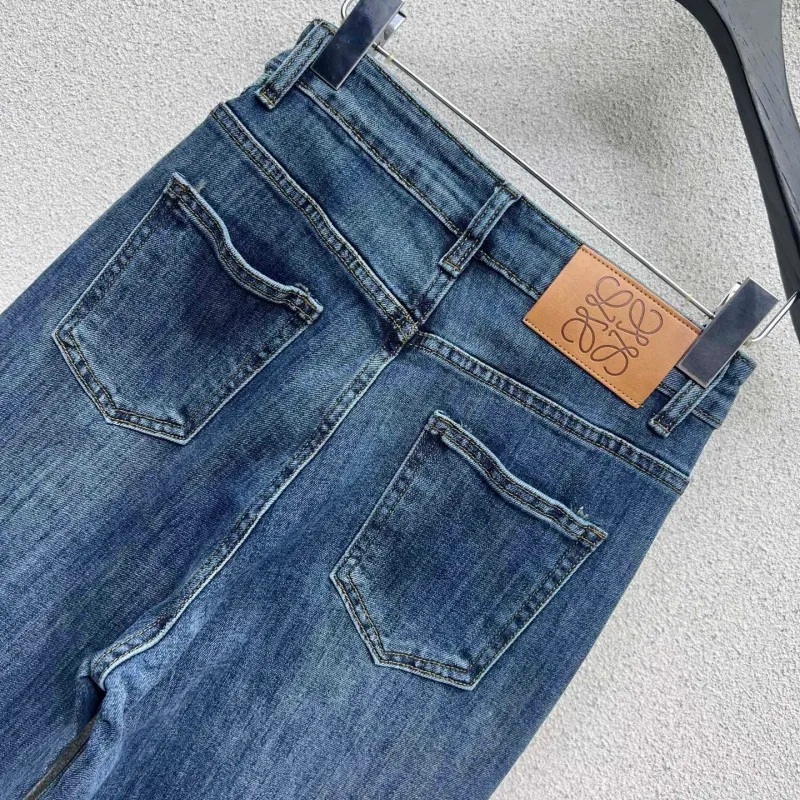 『S-L』人気爆発中 着回し最強 シンプル 刺繍 デニム パンツ