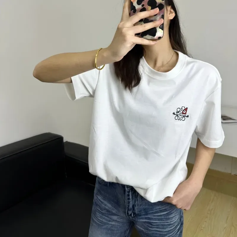 『S-L』好感度100％ 質感のいい カジュアル 男女兼用 刺繍 キュート 半袖 Ｔシャツ