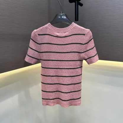 『フリーサイズ』NO.1人気 優しい雰囲気 モード ボーダー柄 半袖 Ｔシャツ
