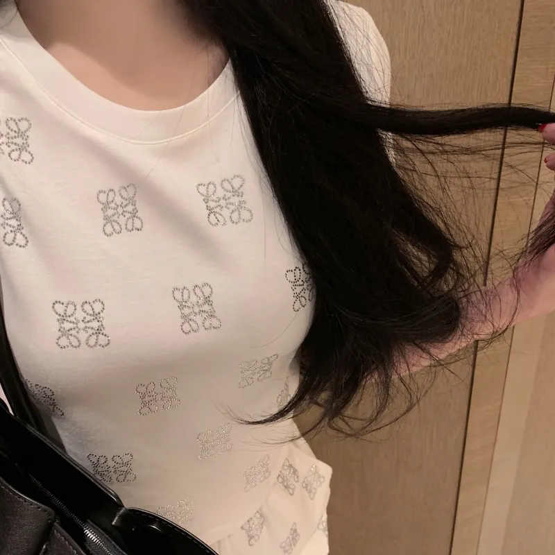 『S-L』NO.1人気 優しい雰囲気 ファッション ホットフィックス ストーン セットアップ