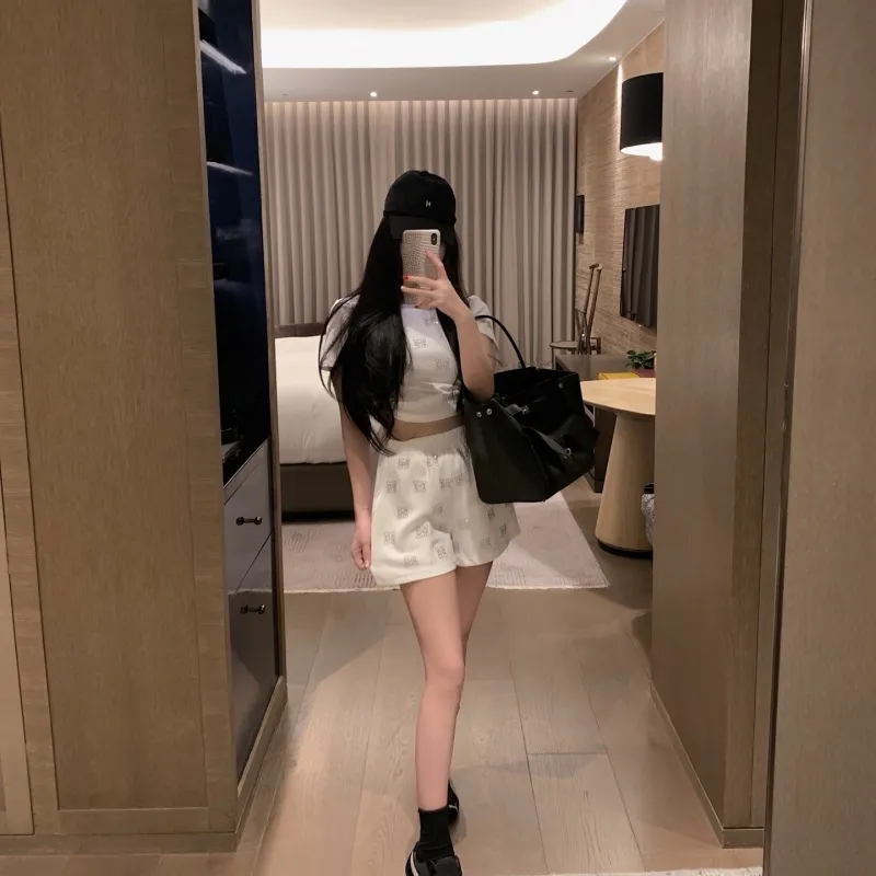 『S-L』NO.1人気 優しい雰囲気 ファッション ホットフィックス ストーン セットアップ
