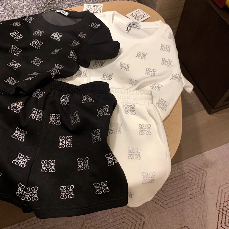 『S-L』NO.1人気 優しい雰囲気 ファッション ホットフィックス ストーン セットアップ