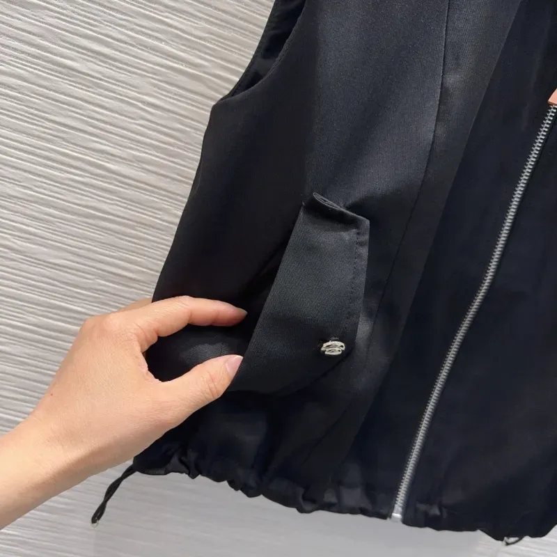 『S-L』今季も大流行 着心地良い モード ノースリープ 折り襟 セットアップ