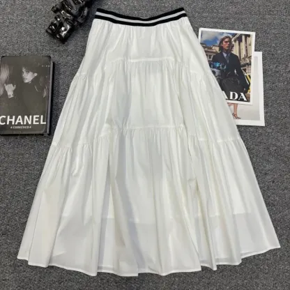 『S-L』人気爆発中 着回し最強 シンプル フリル スカート