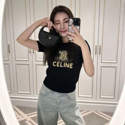 『フリーサイズ』好感度UP 最愛の一着 モード ホットフィックス ストーン 半袖 Ｔシャツ