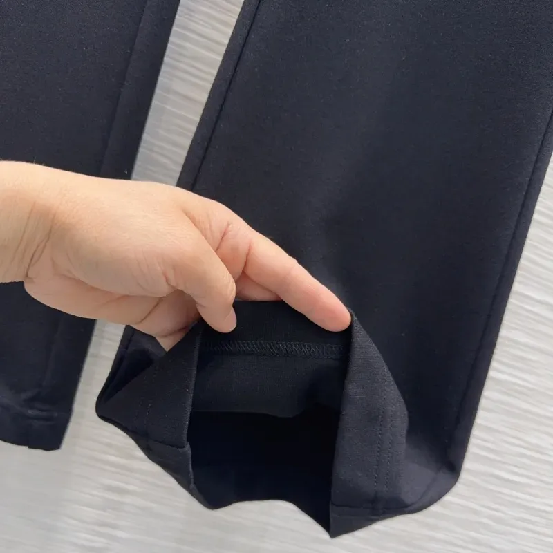 『S-L』好感度100％ 大人の定番 合わせやすい モード ハイウエスト ストレッチ パンツ