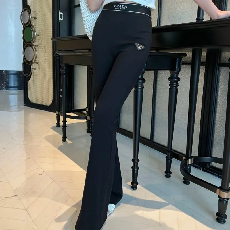 『S-L』好感度100％ 大人の定番 合わせやすい モード ハイウエスト ストレッチ パンツ