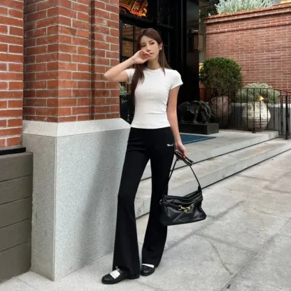 『S-L』憧れ 激売れ中 手触り良く ファッション ハイウエスト ストレッチ パンツ