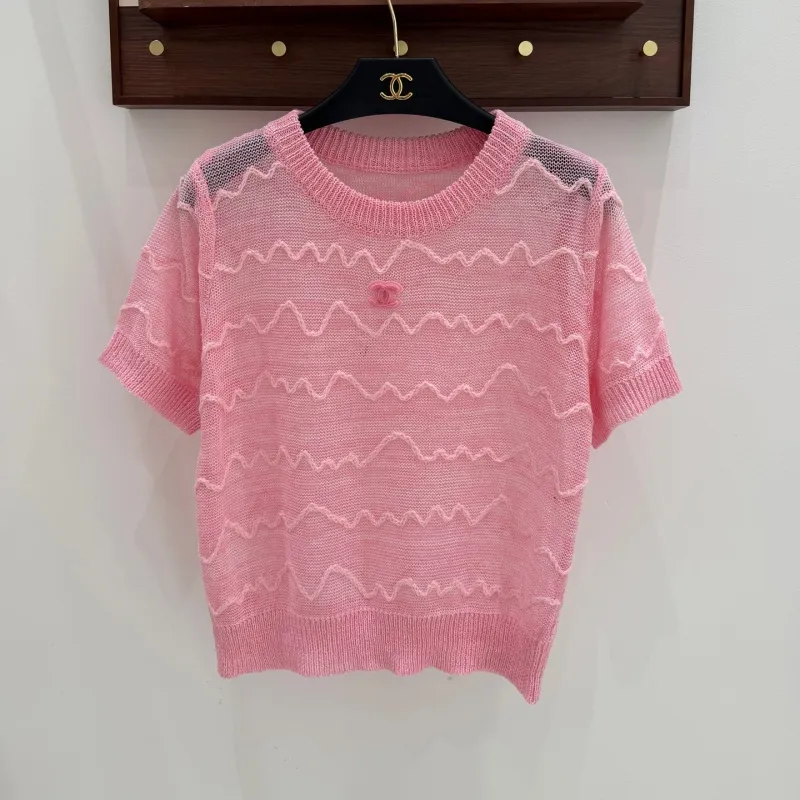 『フリーサイズ』大活躍 超人気商品 大人の定番 フェミニン ニット 半袖 Ｔシャツ