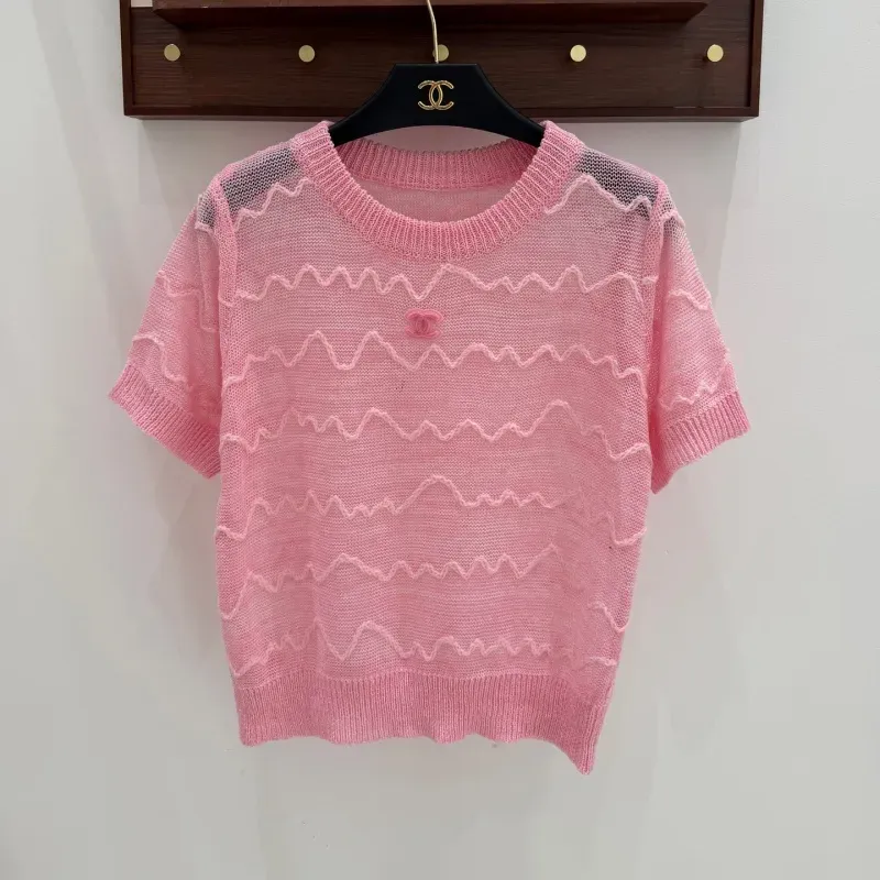 『フリーサイズ』大活躍 超人気商品 大人の定番 フェミニン ニット 半袖 Ｔシャツ