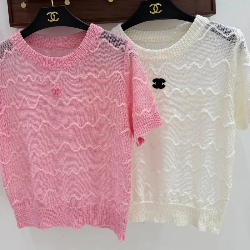 『フリーサイズ』大活躍 超人気商品 大人の定番 フェミニン ニット 半袖 Ｔシャツ