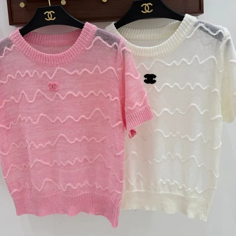 『フリーサイズ』大活躍 超人気商品 大人の定番 フェミニン ニット 半袖 Ｔシャツ