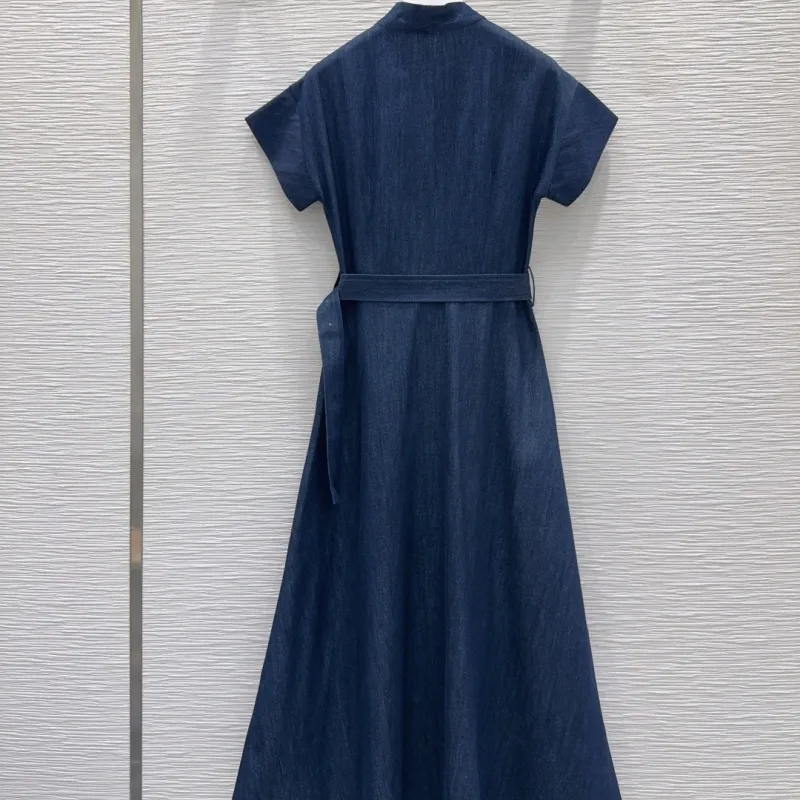 『S-L』好感度UP 最愛の一着 エレガント Vネック 刺繍 ワンピース
