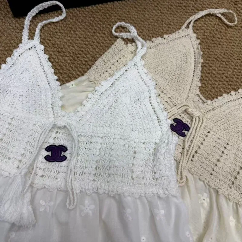 『S-L』好感度UP 最愛の一着 セレブリティ 透かし彫り キャミソール トップス