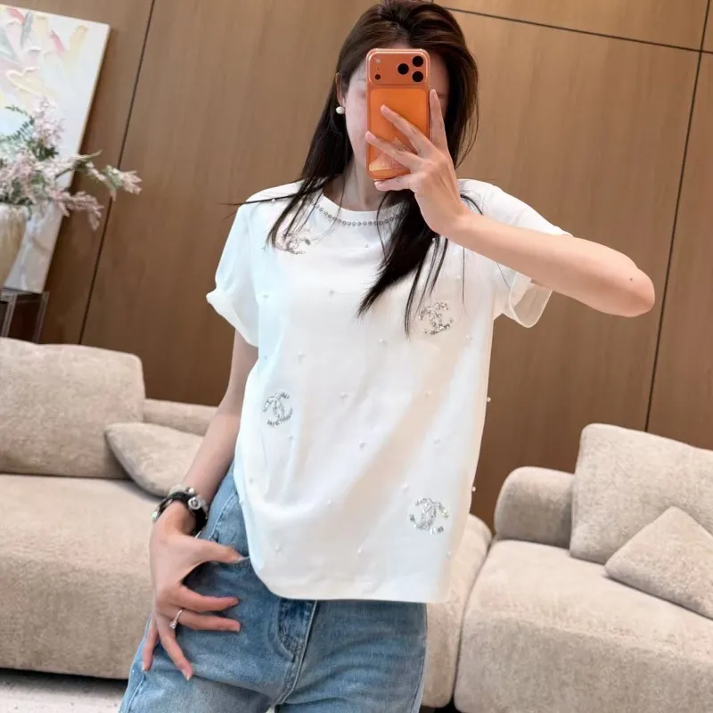 『S-L』売れ切れ必至 魅力的 キレカジ スパンコール 半袖 Ｔシャツ