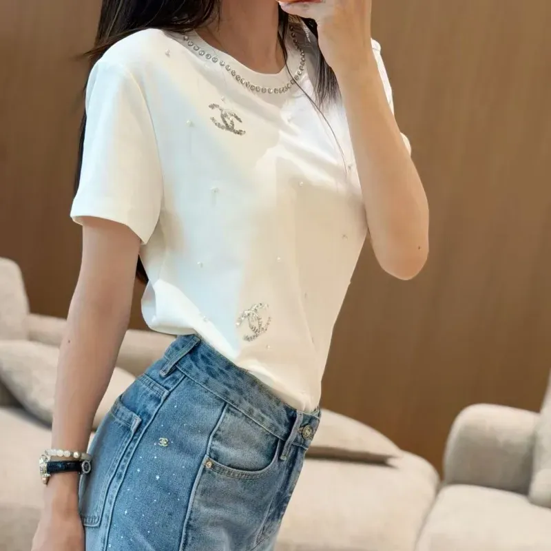 『S-L』売れ切れ必至 魅力的 キレカジ スパンコール 半袖 Ｔシャツ