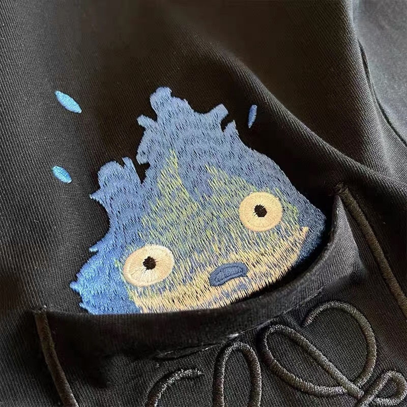 『S-4XL』人気トレンドブランドの万能なゆったり刺繍半袖Tシャツトップス