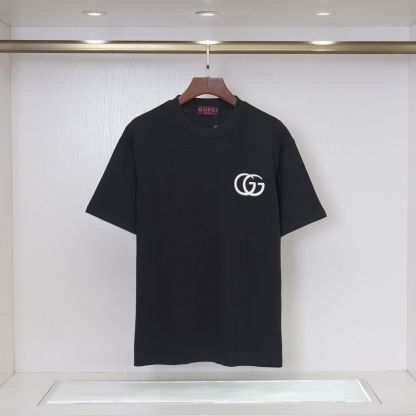 新作刺繍入りクルーネックTシャツ、トレンディな半袖カジュアル万能トップス