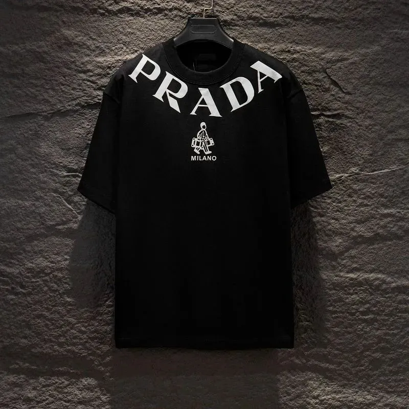 『S-XL』フロッキープリント、レタリング、ラウンドネック、ピュアコットン素材の新作半袖Tシャツ