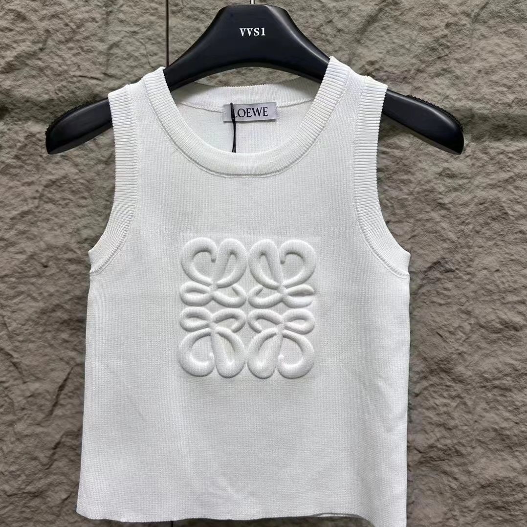 『S-XL』夏のファッション スクエアネック ニット 刺繍入り ノースリーブ ショートベスト - 新スタイル