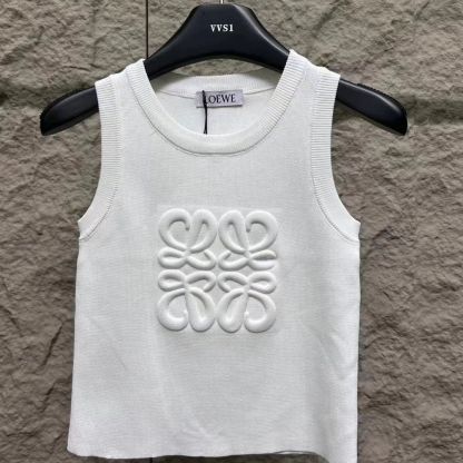 『S-XL』夏のファッション スクエアネック ニット 刺繍入り ノースリーブ ショートベスト - 新スタイル