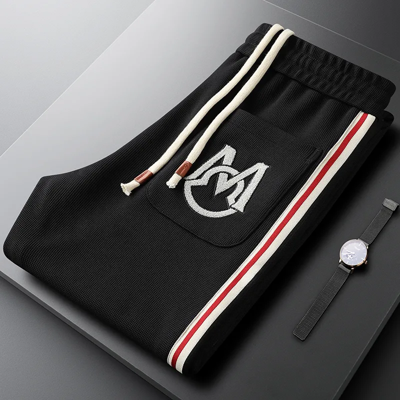 メンズ ライトラグジュアリー スポーツカジュアルパンツ 秋冬 スリムフィット ストレートレッグ スウェットパンツ