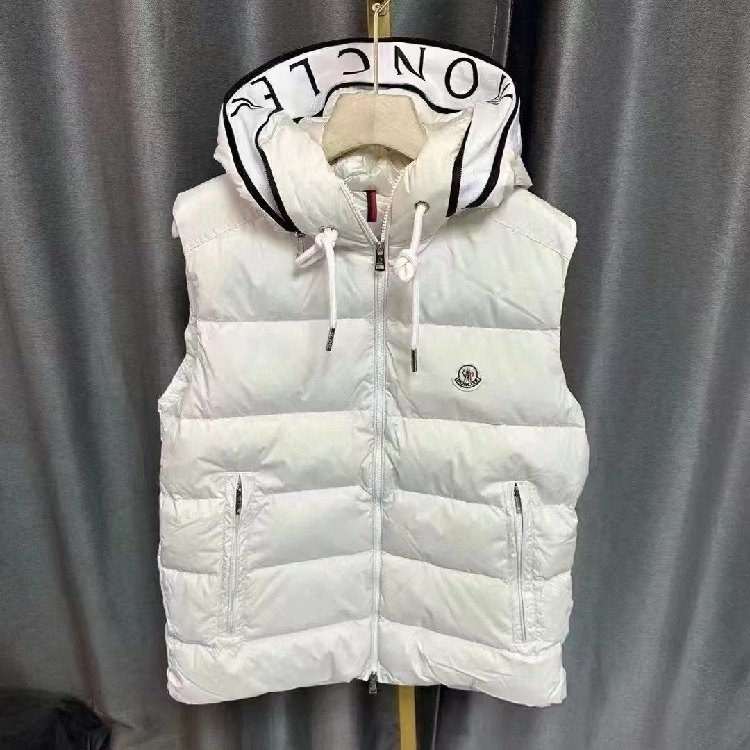 冬用ダウンベスト、フード付きショートジャケット、暖かいダウンジャケット