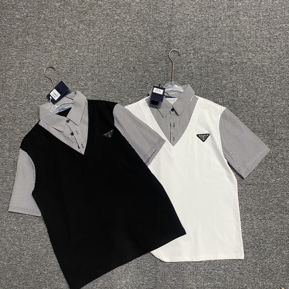 『L-5XL』夏にぴったりのストライプ柄半袖Tシャツ 着回し力抜群で男女兼用