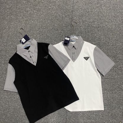 『L-5XL』夏にぴったりのストライプ柄半袖Tシャツ 着回し力抜群で男女兼用